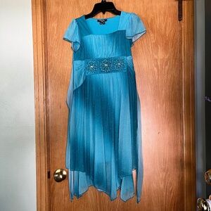 Ombre Handkerchief Hem Dress